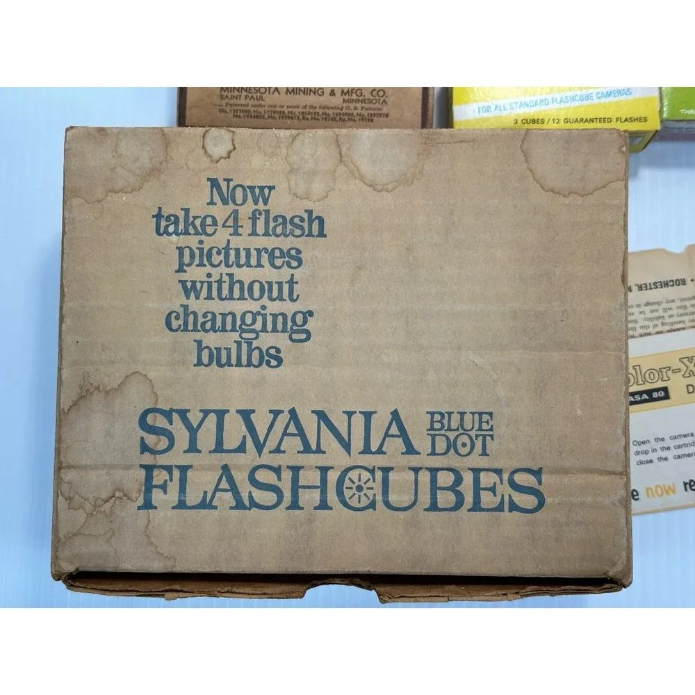 Vintage Lot‎ 5 Boxes GE Flashcubes 15 Cubes General Electric 40 Slides Florida
